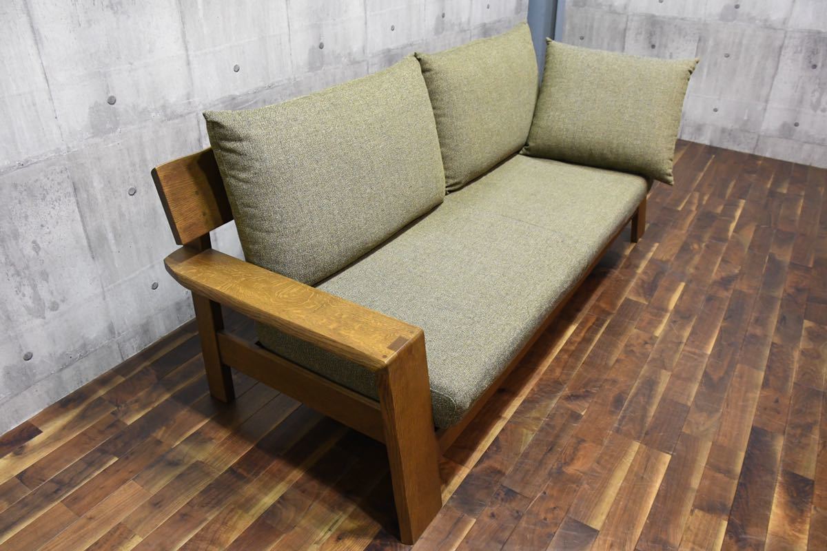 CEC1 飛騨産業 HIDA キツツキ 木かげ 3人掛けソファ オーク材 トリプル