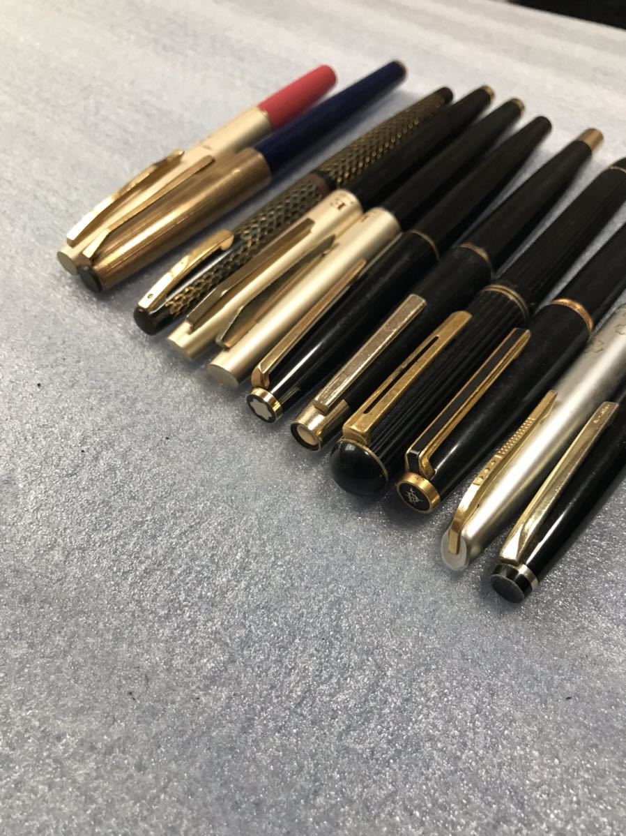PILOT、PLATINUM 、SAILOR、SHEAFFER等万年筆11本まとめて22k、1本/18K