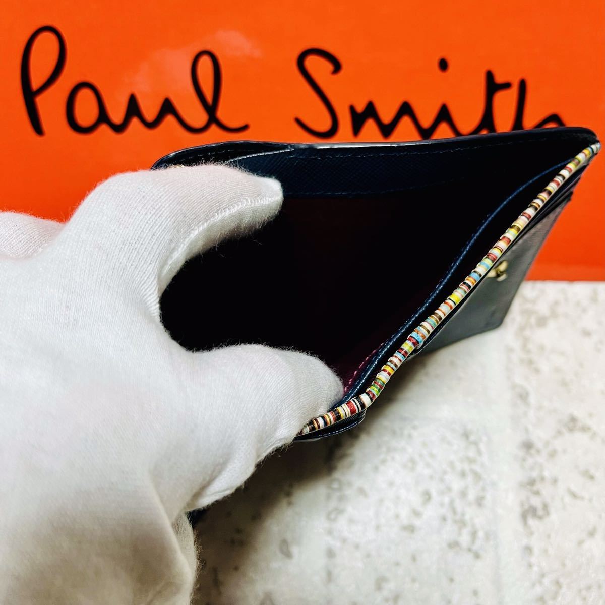 ほぼ未使用 新作 ポールスミス PaulSmith ジップストローグレイン2 二