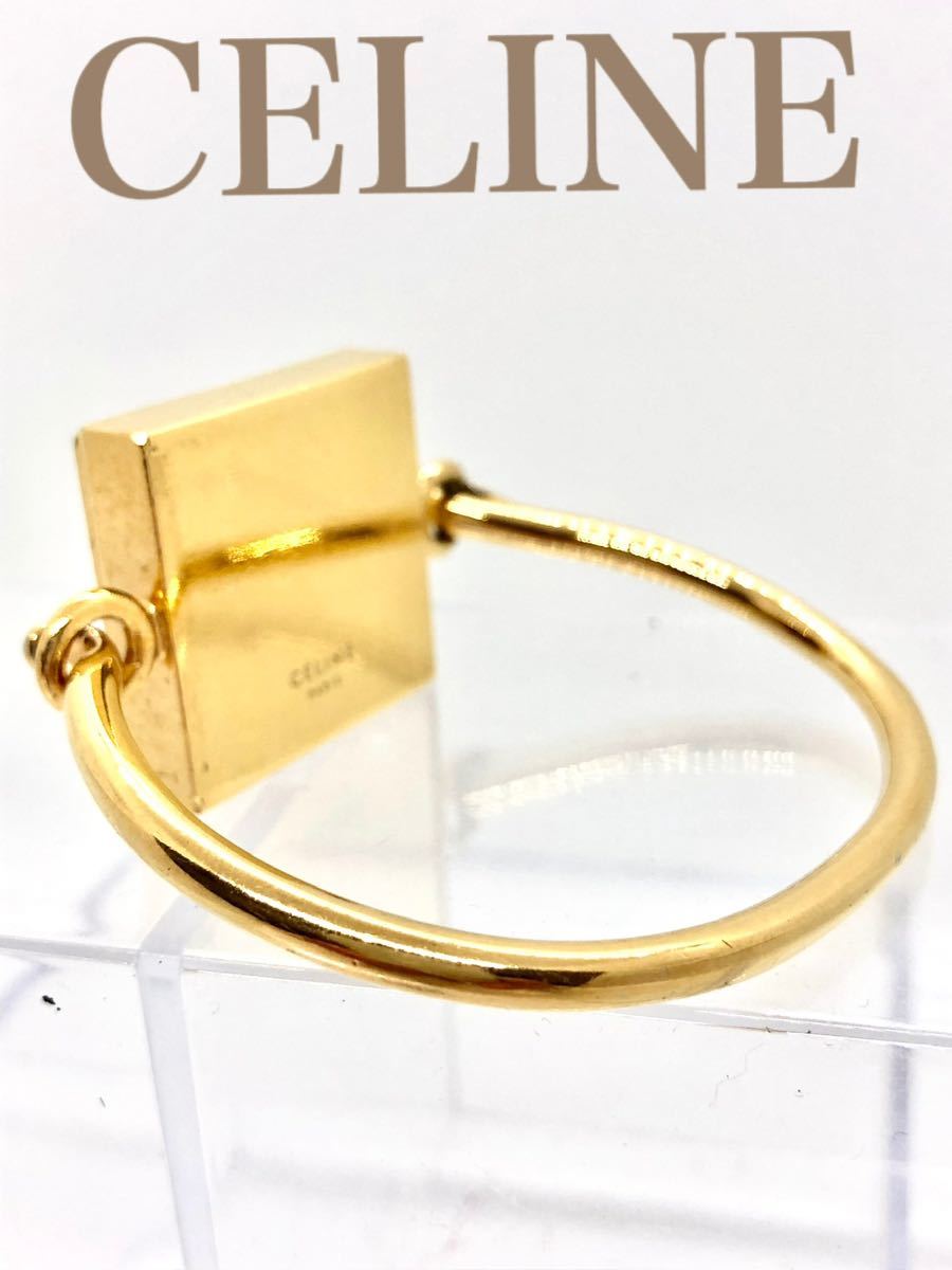 ■希少■CELINE セリーヌ■ブレスレット　フィービー期　オールドセリーヌ　ゴールド金具　箱型デザイン