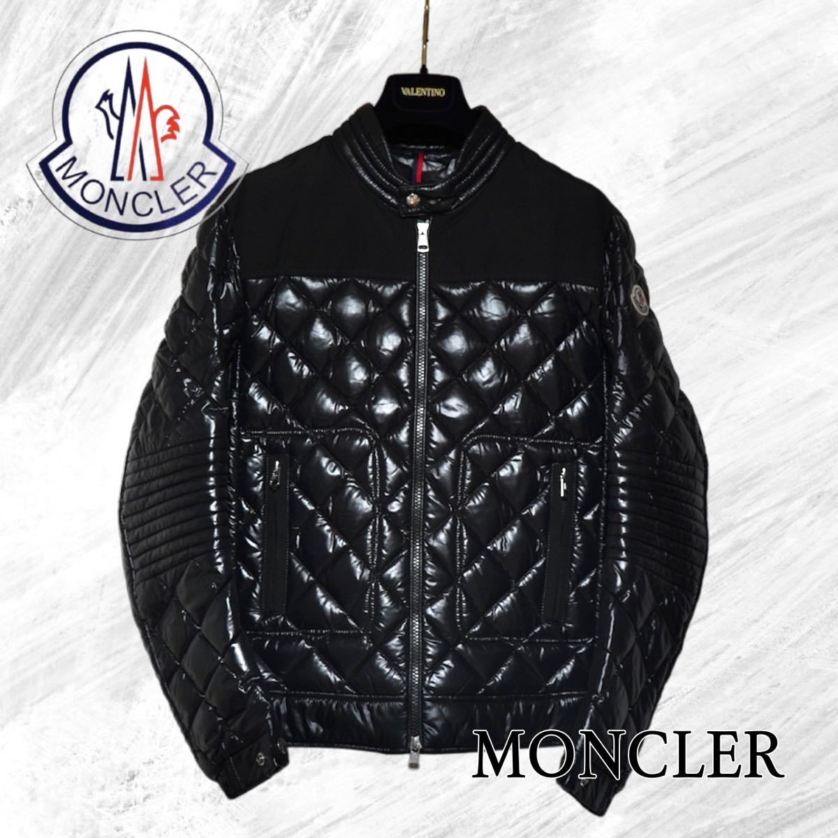 MONCLER】モンクレール ライダースダウンジャケット VERAN ブラック