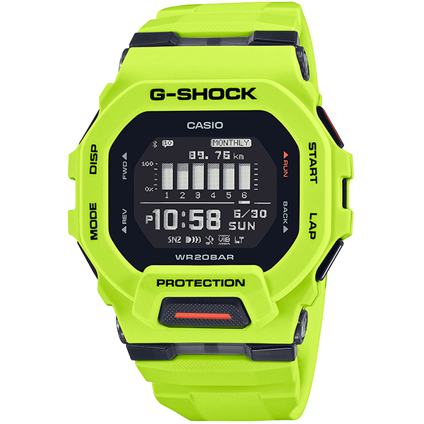 セール！新品 カシオ正規保証付★G-SHOCK GBD-200-9JF 20気圧防水 歩数・カロリー・距離計測 メンズ腕時計 蛍光 メンズ レディース腕時計