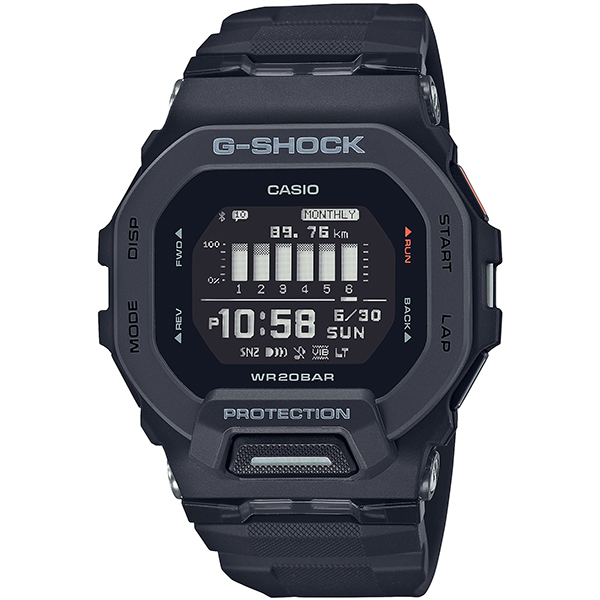 セール！★新品 カシオ正規保証付★G-SHOCK GBD-200-1JF 20気圧防水 歩数・カロリー・距離計測 メンズ レディース腕時計 ブラック