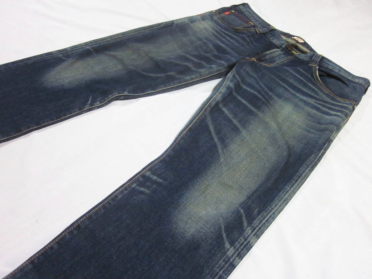  free shipping!! large size EDWIN Edwin BTD002 BLUE TRIP stretch Denim jeans indigo 36 W approximately 96CM made in Japan 