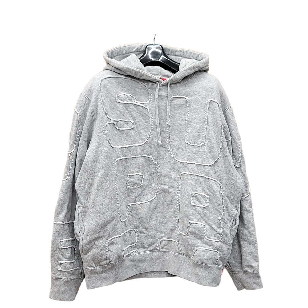 WC331 Supreme シュプリーム 20SS Cutout Letters Hooded Sweatshirt カットアウト レターズ パーカー Sサイズ ヘザーグレー ●80_画像1