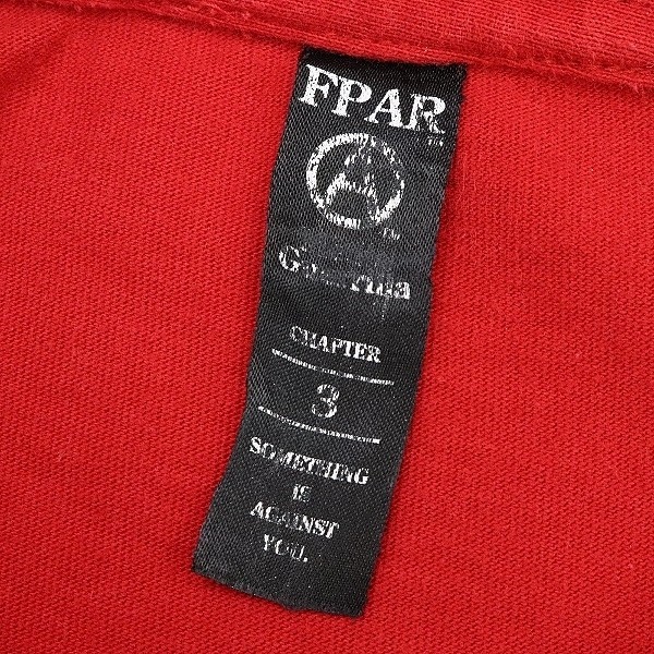 ◆FPAR フォーティー パーセント アゲインスト ライツ アナーキー ロゴ Tシャツ 赤 レッド 3の画像6