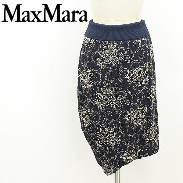 高級感 白タグ◇Max Mara マックスマーラ ストレッチ 花柄