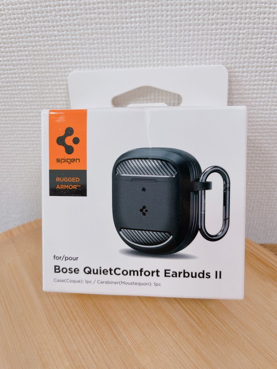 Spigen Bose QC Earbuds II ケース 耐衝撃 TPU