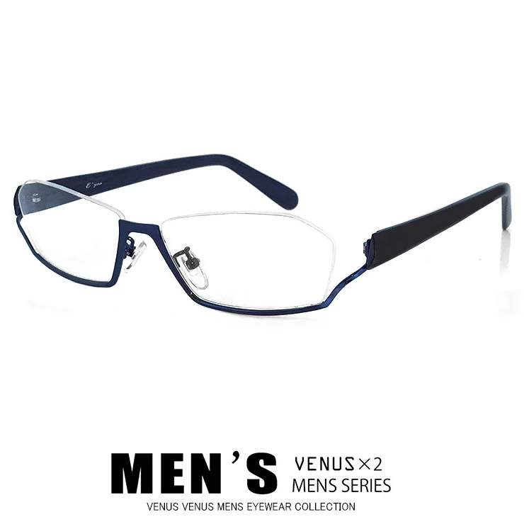 新品 メガネ メンズ 2268-8 アンダーリム 逆ナイロール 下ぶち 男性用 眼鏡_画像1
