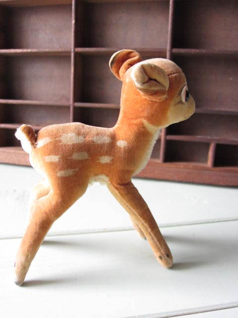  Германия античный * Margarete Steiff GmbH *steiff* Bambi 14cm* олень * мягкая игрушка * животное * животное * интерьер 