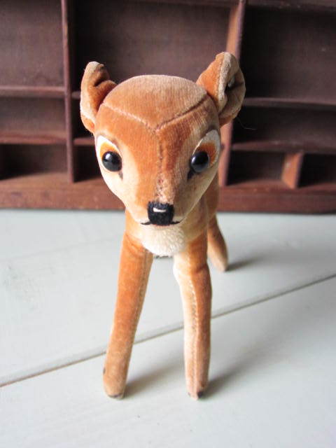  Германия античный * Margarete Steiff GmbH *steiff* Bambi 14cm* олень * мягкая игрушка * животное * животное * интерьер 