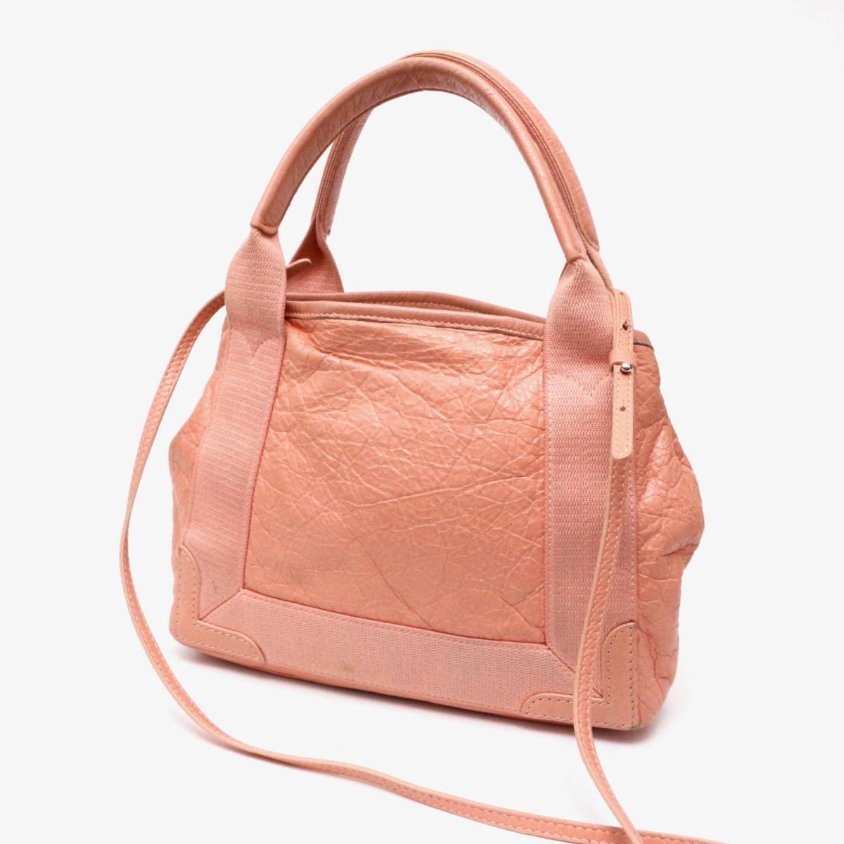 バレンシアガ 390346 ネイビーカバス XS 2wayショルダーバッグ ポシェット クロスボディバッグ ラメ ロゴ レザー ピンク pink BALENCIAGA