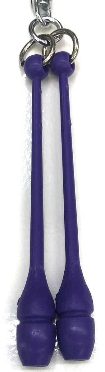  purple Sasaki sport key holder SASAKI miniature Club mascot accessory .. stick retro rhythmic sports gymnastics gymnastics unused purple 