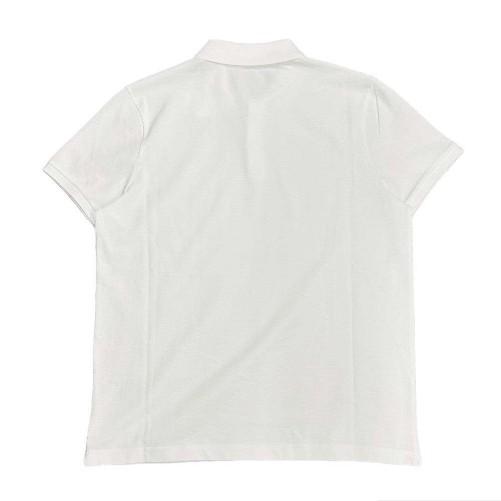 新品 XXXLサイズ MONCLER ロゴ パッチ トリコロール ポロシャツ ホワイト モンクレール_画像4