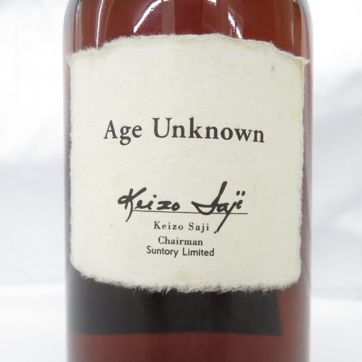 未開栓】SUNTORY サントリー Age Unknown エイジアンノウン 未開栓】SUNTORY サントリー Age Unknown エイジアンノウン