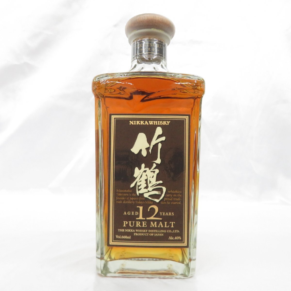 未開栓】NIKKA ニッカ 竹鶴 12年 ピュアモルト 旧 角瓶 ウイスキー