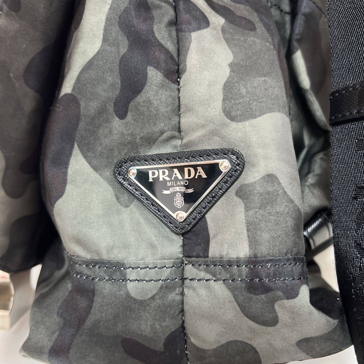 PRADA プラダ メッセンジャーバッグ ショルダーバッグ ナイロン 迷彩 カモフラージュ グリーン マルチカラー 中古_画像10