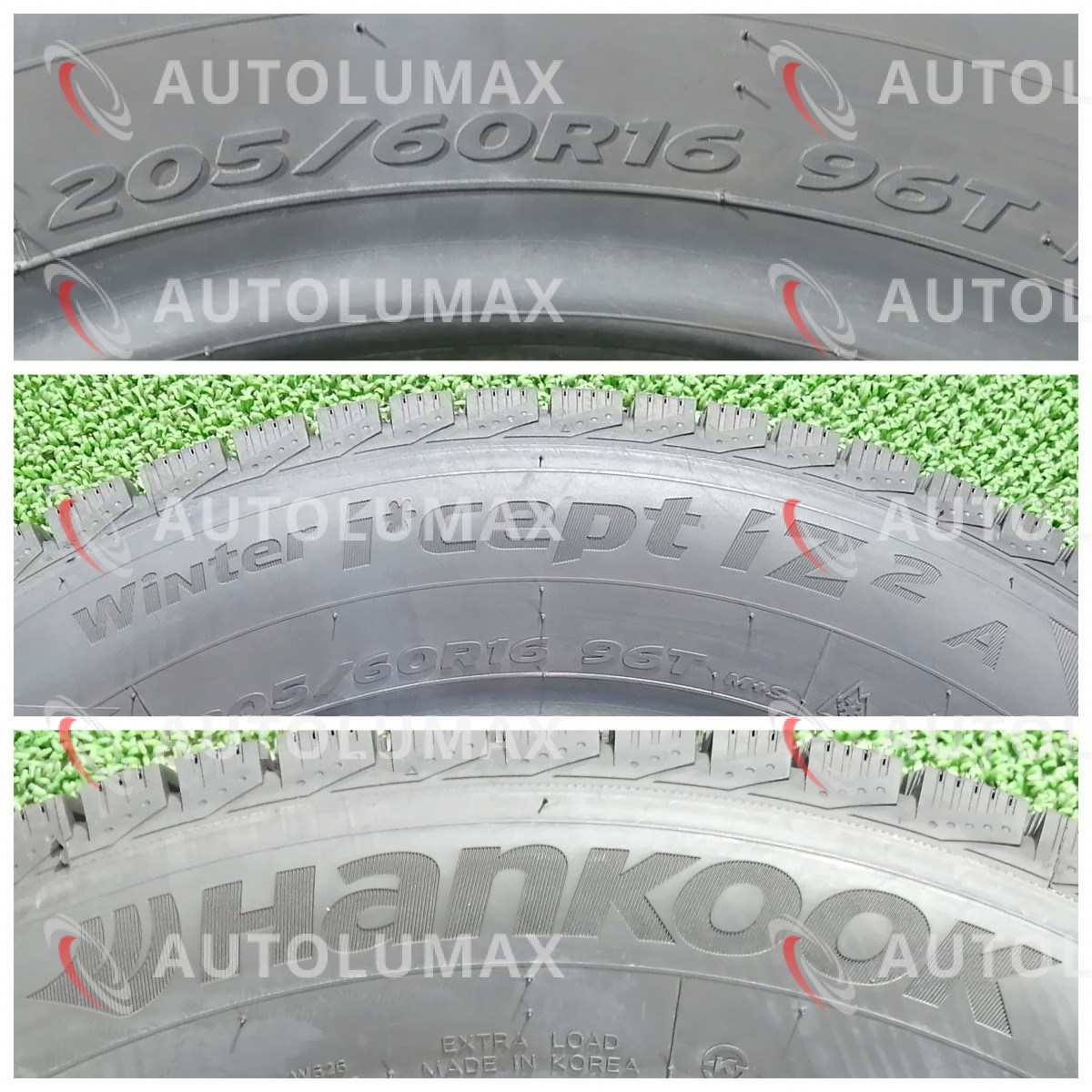 205/60R16 96T Hankook Winter icept iz2A w626 新品 スタッドレスタイヤ 2本セット 2022年製 ハンコック N2353._画像3