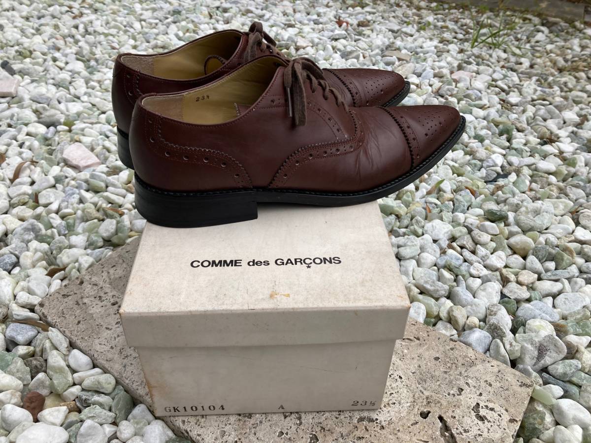  COMME des GARCONS コムデギャルソン レザー パンプス　新品購入品　23.5cm　茶色_画像1