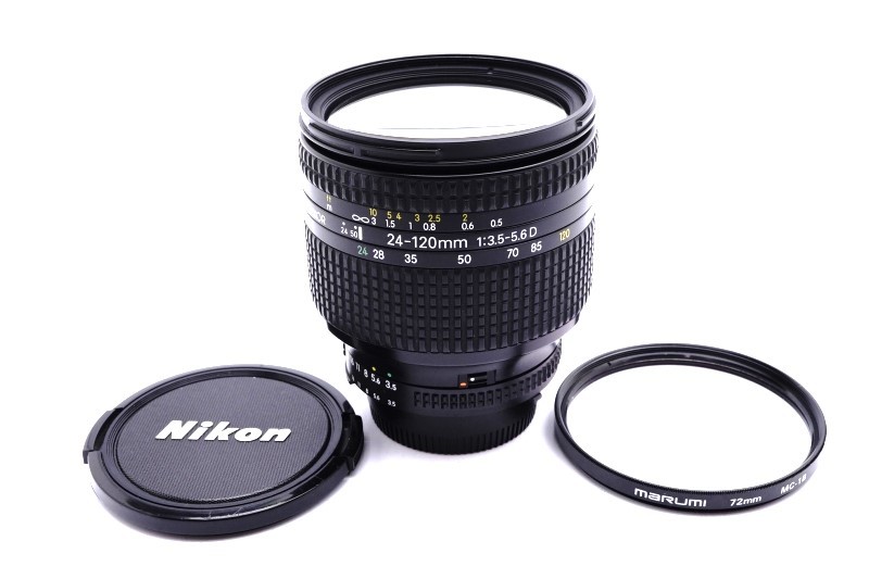 本物の  ★美品★ Nikon AF NIKKOR 24-120mm F3.5-4.5 D Lens ニコン レンズ 完動 キレイ ◆669 ニコン