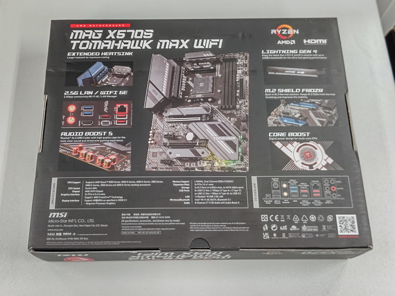 新品未開封 MSI MAG X570S TOMAHAWK MAX WIFI AMD Socket AM4 AMD X570塔載_画像3