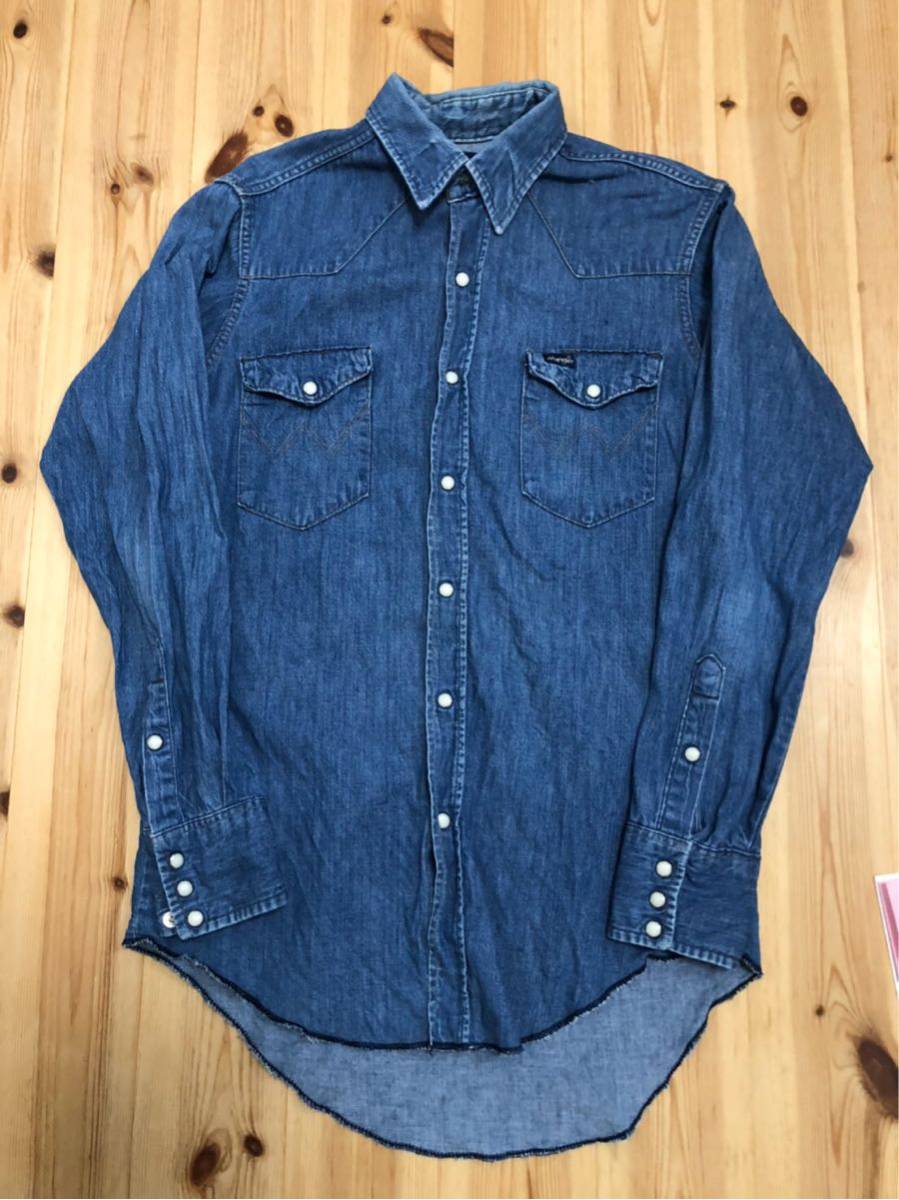 大特価!!】 ラングラー Wrangler 古着 15x33 ウエスタンシャツ デニム