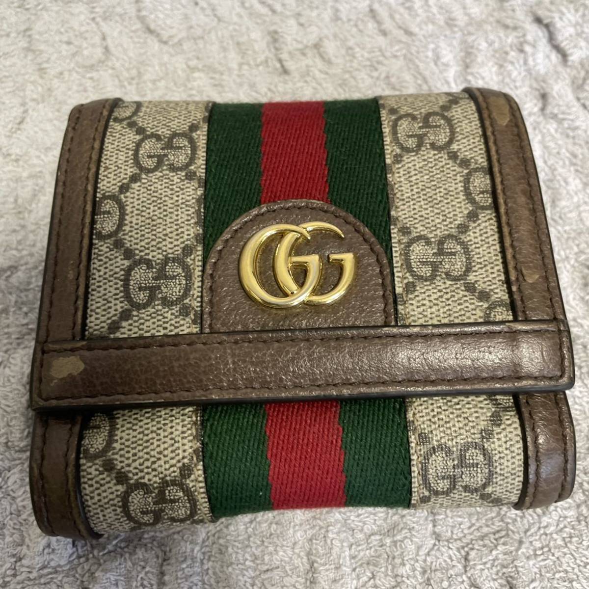 スーパーセール】 GGスプリーム 523174 グッチ PVC×レザー GUCCI 三