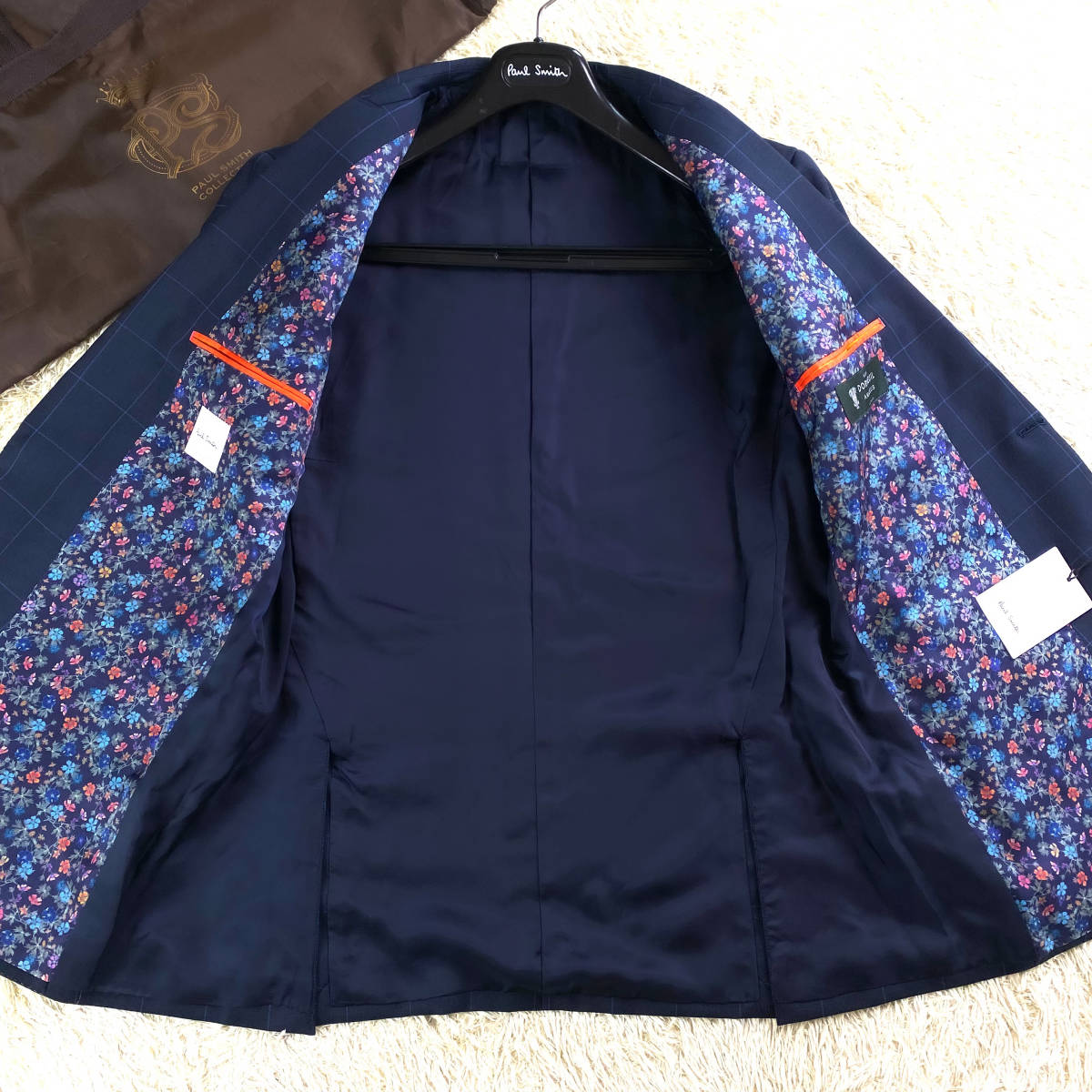 未使用級花柄!PaulSmith DORMEUIL AMADEUSセットアップスーツフラワー