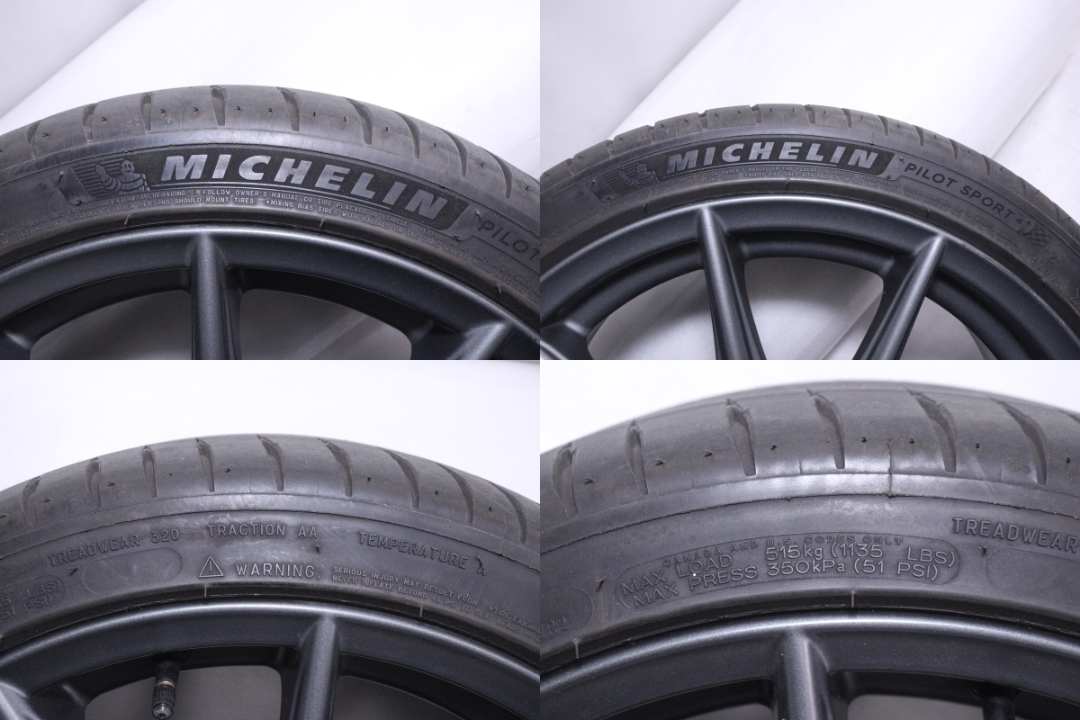 35-319★美品★ZD8 BRZ タイヤホイールセット1本 2021年50週 215/40R18 85Y 18×7.5J 5穴 PCD 100 +48 グレーメタリック スバル 純正 (QT)_画像6