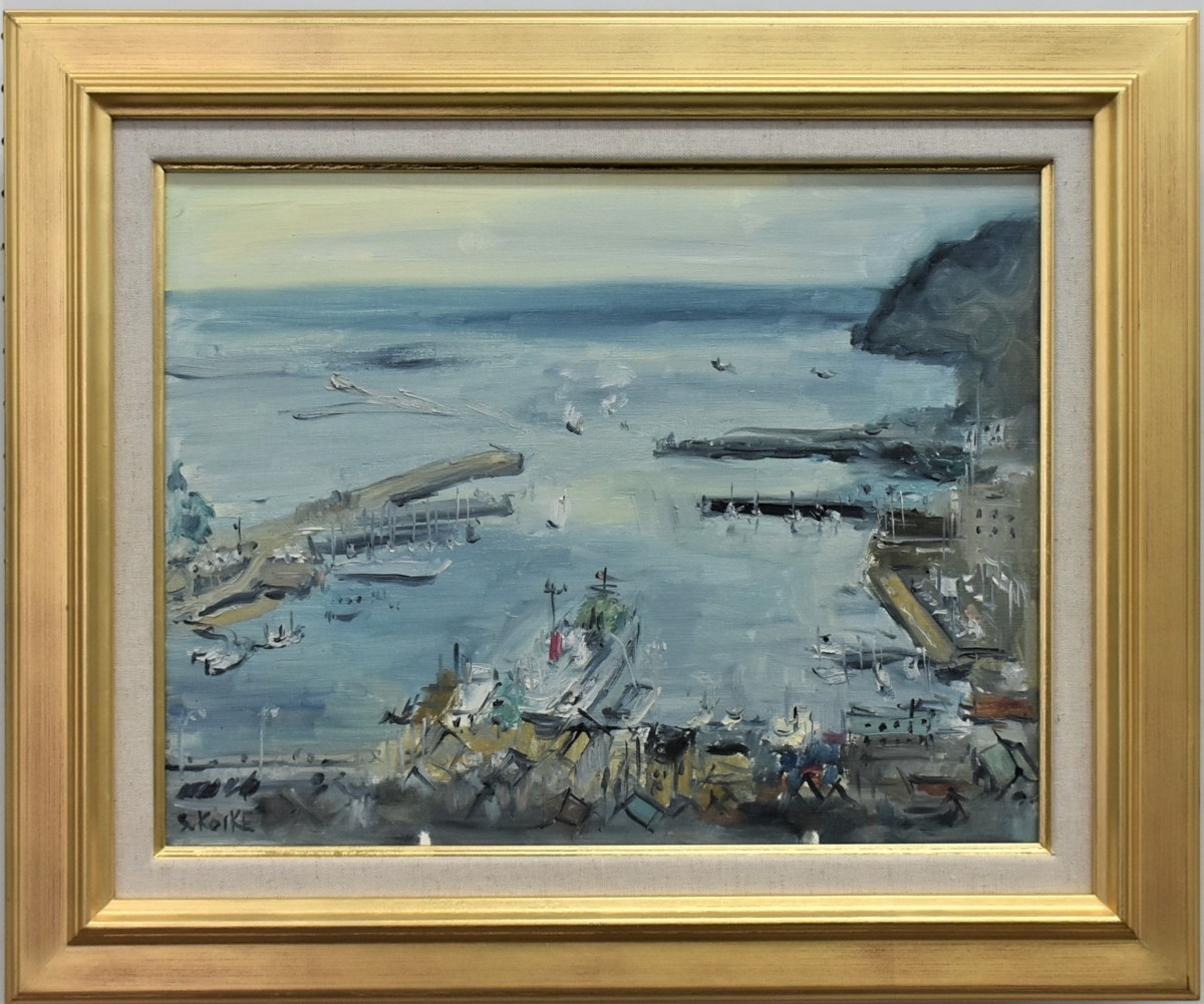 掘り出しオススメ作品! 小池清文 6F 「浅野ひととき」 油彩画 正光画廊-