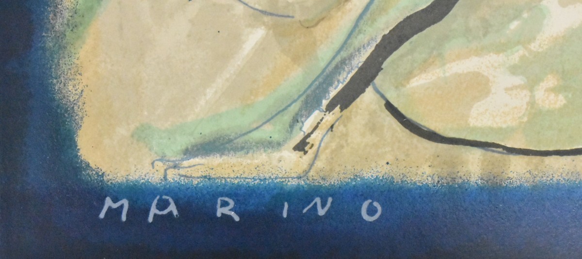 巨匠作家希少版画作品! マリノ・マリー二 版画 「pittura murale,1940