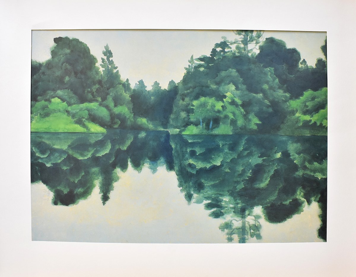 文化勲章受章日本画作家 東山魁夷 複製画 「京洛風趣 夏深む」 額付き【正光画廊・5000点出品中!お好みの作品が見つかります】