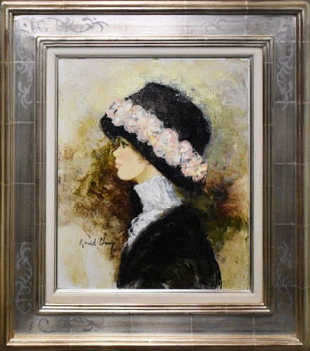 ベルナール・シャロワ 8号 「少女」 【正光画廊・5500点出品中】-
