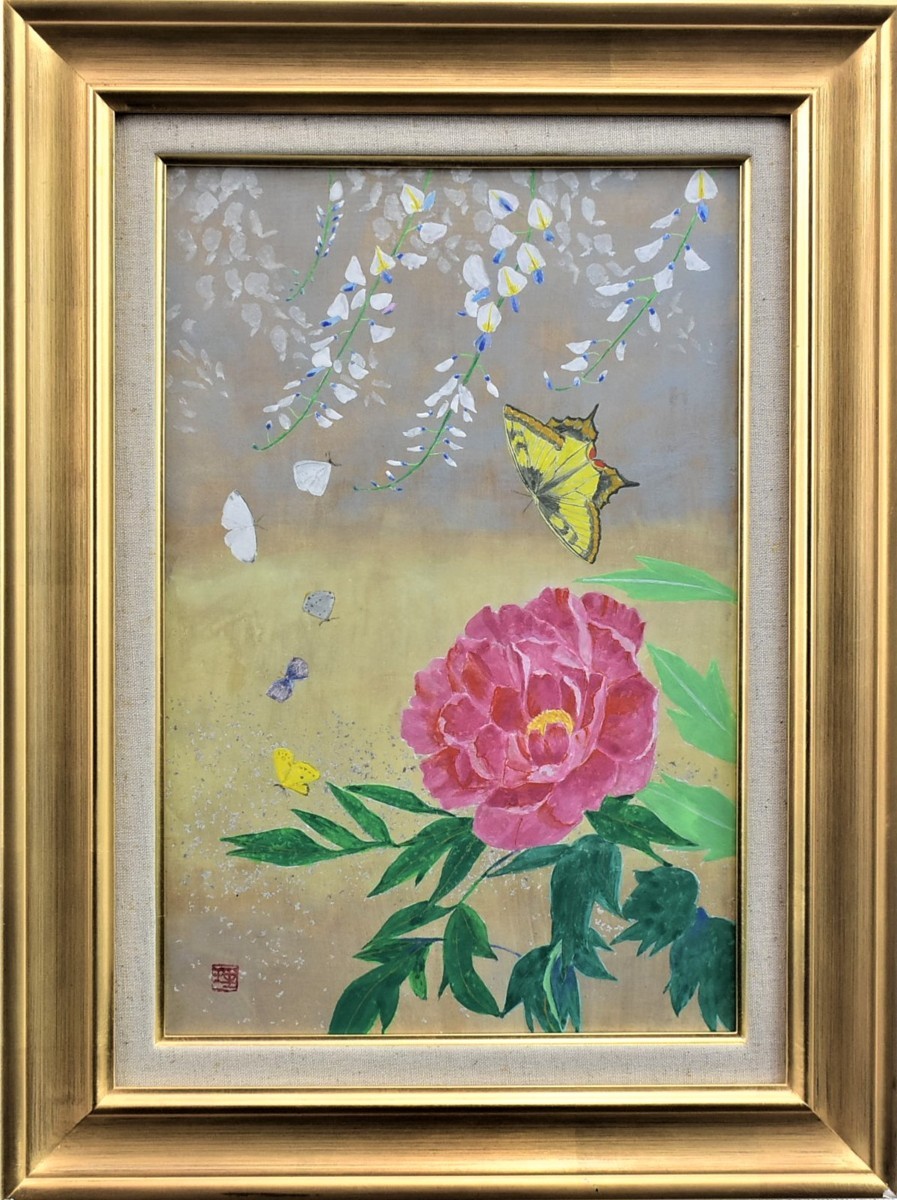 絵 額縁 牡丹 ボタン 縁起物 絵画 | endageism.com