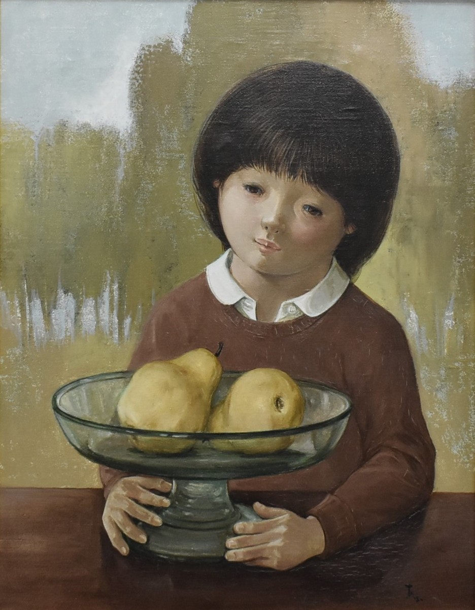  digging recommended work! Aoki one beautiful 6 number [ autumn .] oil painting . regular light ..