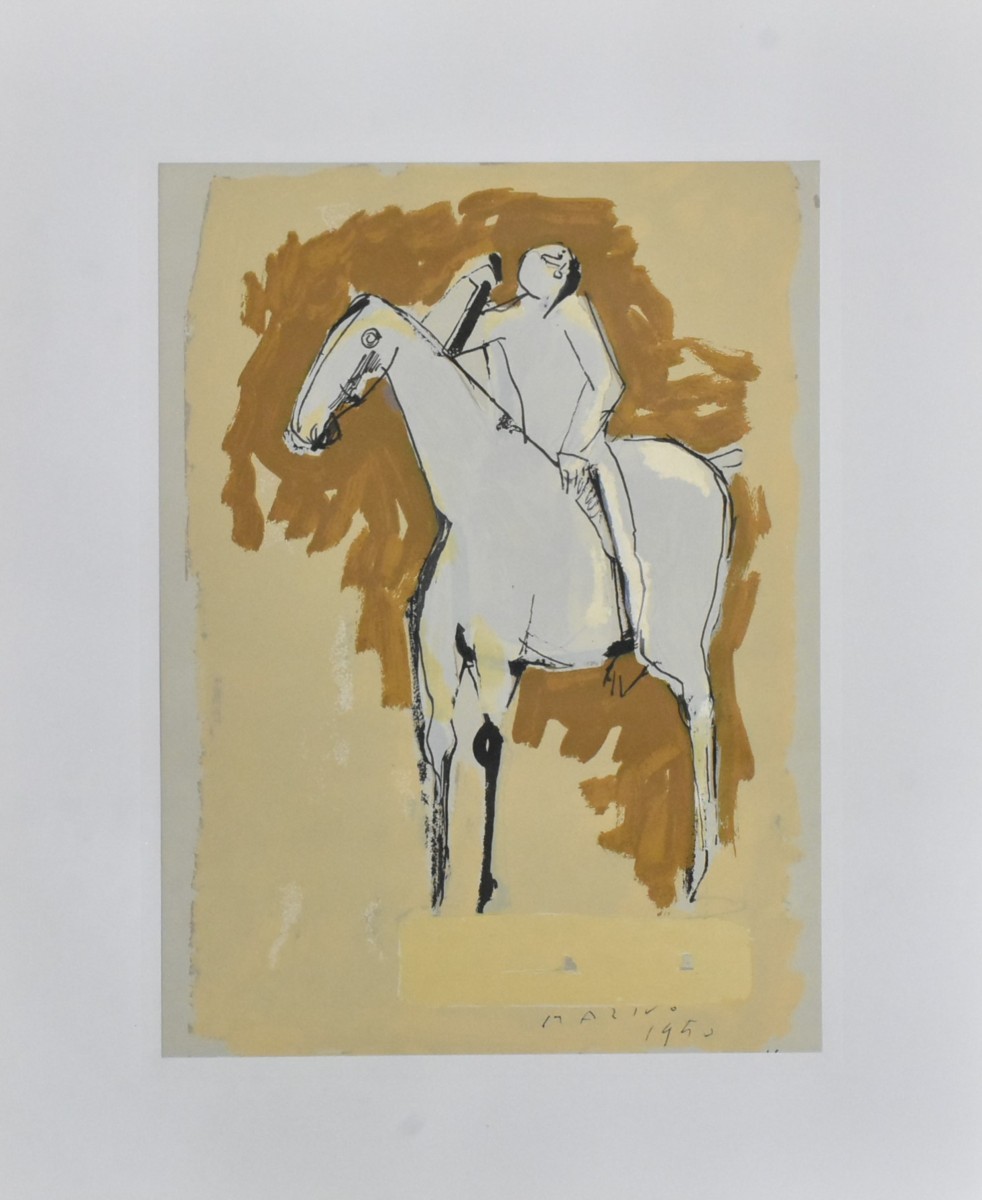 巨匠作家希少版画作品! マリノ・マリー二 版画 「preghiera,1950