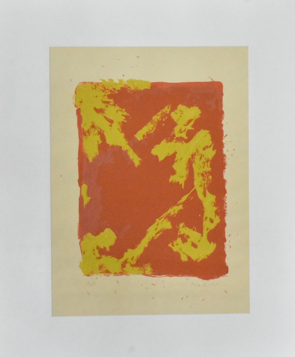 巨匠作家希少版画作品! マリノ・マリー二 版画 「elemento terzo,1960