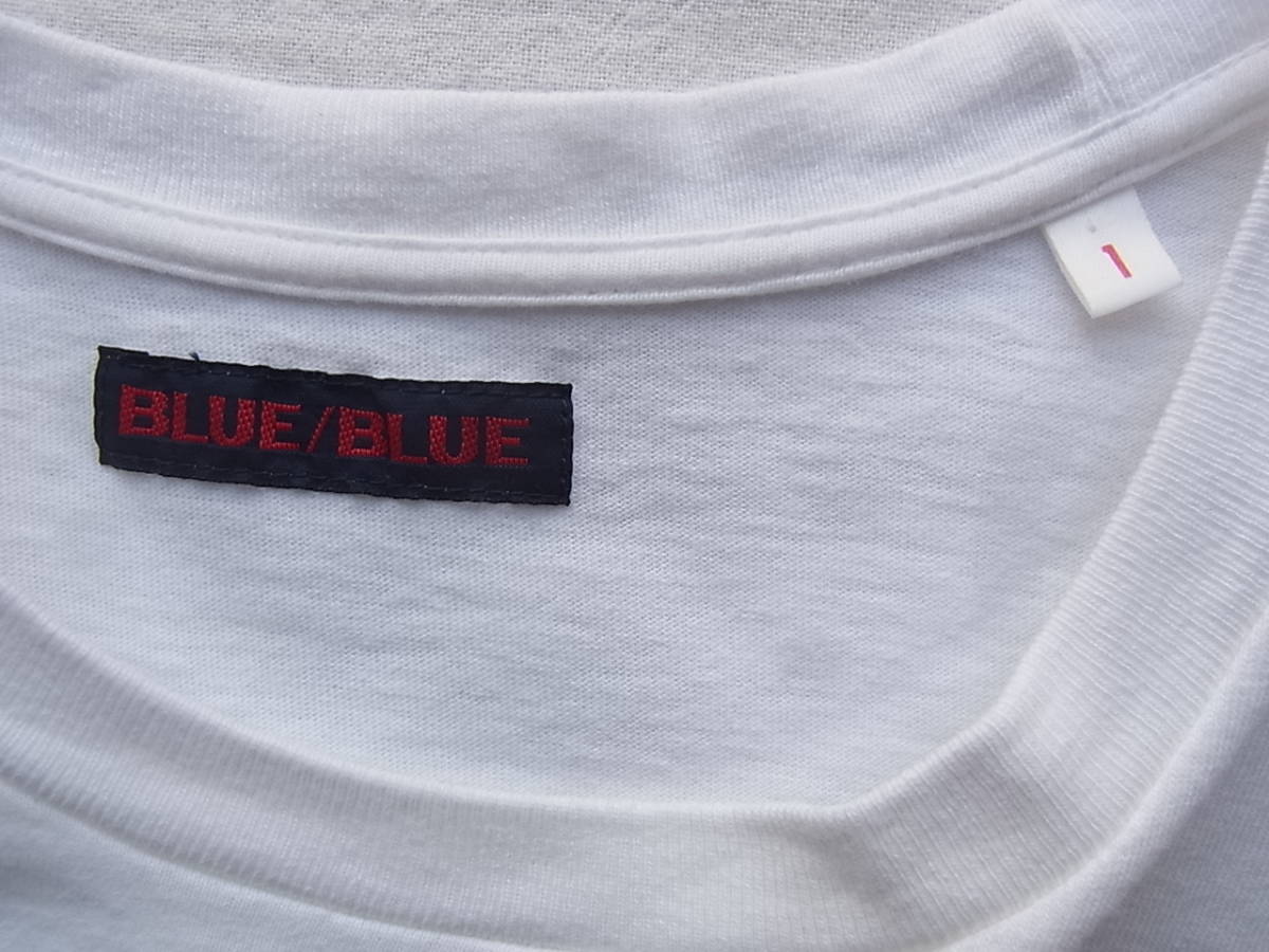 HOLLYWOOD RANCH MARKET BLUE BLUE ハリウッドランチマーケット 　ブルー ブルー　プリントTシャツ　サイズ 1/S 　日本製　ホワイトベース_画像5