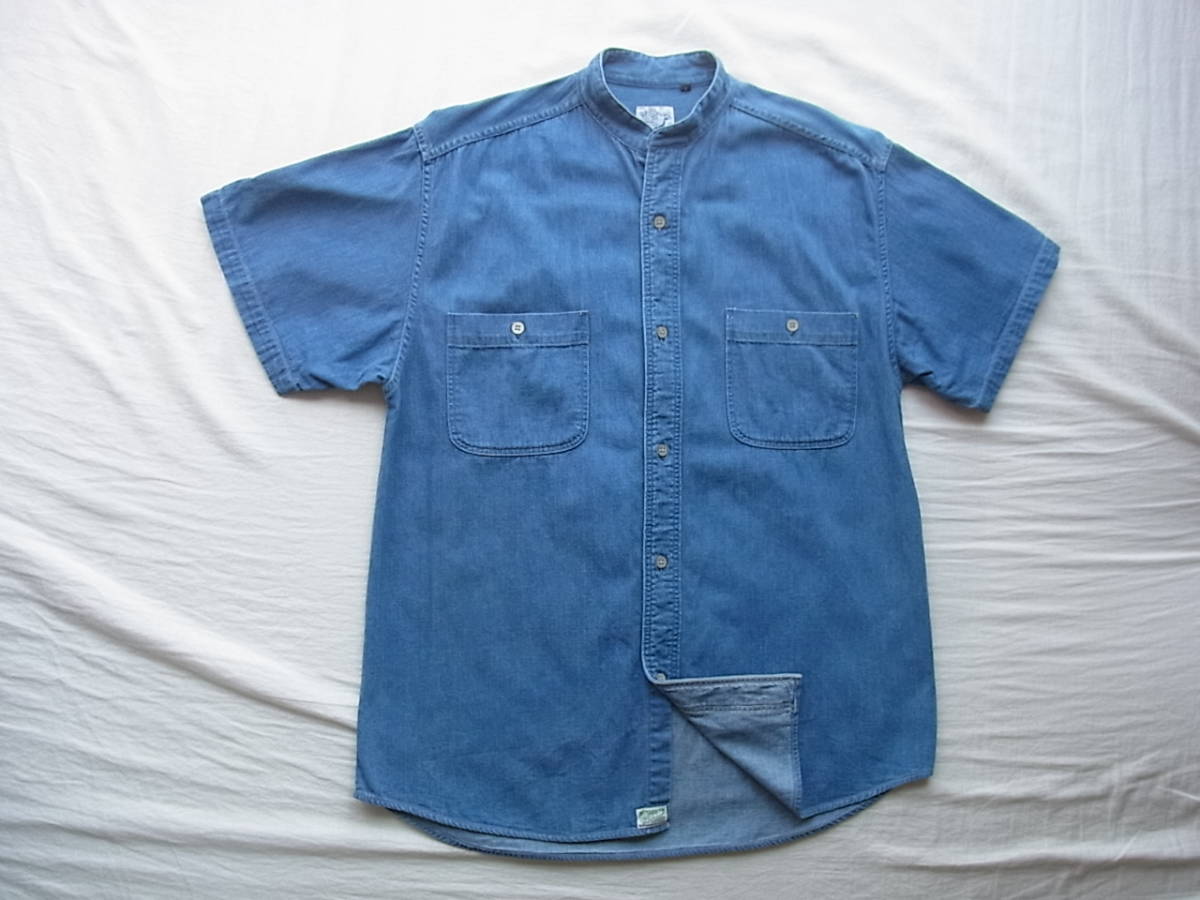 orslow or s low original Denim oversize short sleeves band color shirt size 1 made in Japan 