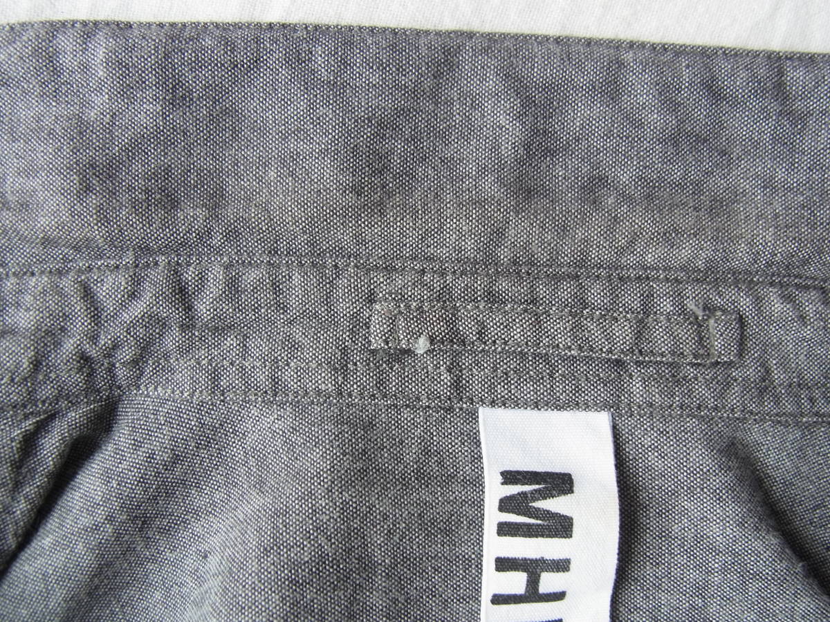 M H L, マーガレットハウエル　コットンシャンブレー　ボタンダウンシャツ　サイズ S 日本製_画像6