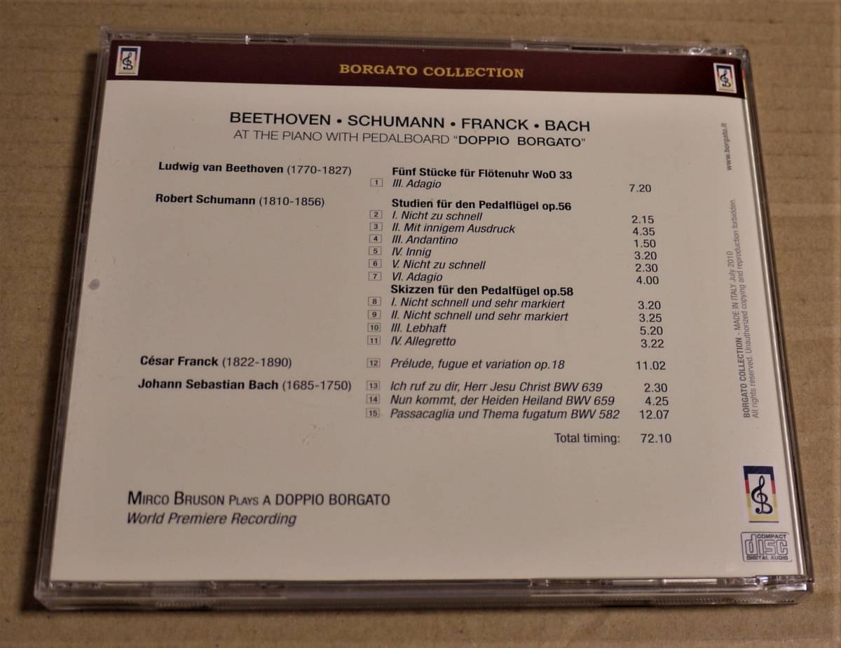 CD「ドッピオ・ボルガートによるペダルピアノのための音楽」（ミルコ・ブルゾン）　送料込　ベートーヴェン　バッハ　シューマン　フランク_画像3