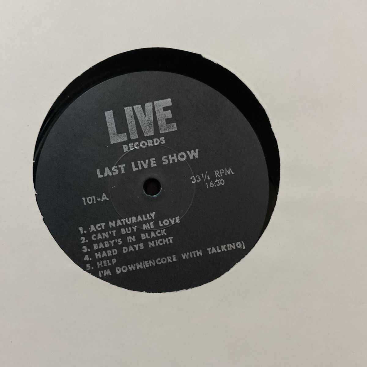 ビートルズ BEATLES LAST LIVE SHOW LPレコード