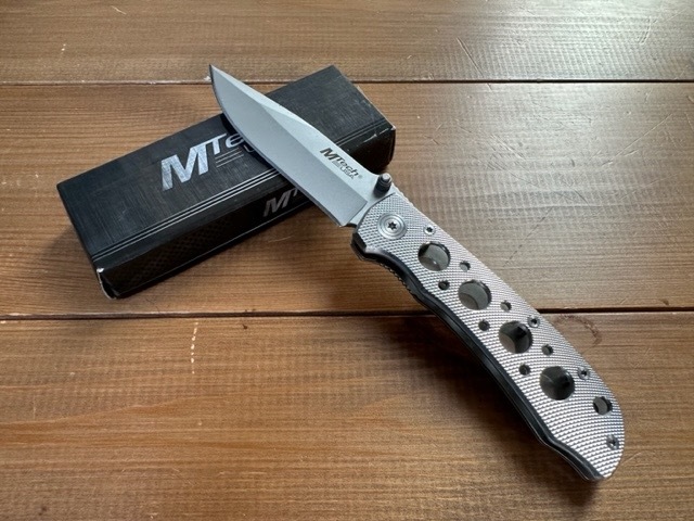 Mtech MT077S Knives Folder Knife Matte Finish Aluminum Handle Diamond Cut Liner_画像1