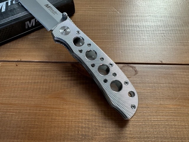 Mtech MT077S Knives Folder Knife Matte Finish Aluminum Handle Diamond Cut Liner_画像2