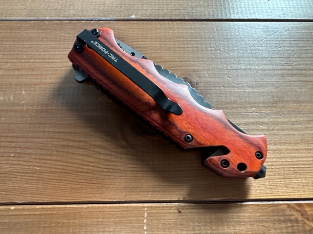 TAC FORCE TF-809WD 8" WOOD 2-TONE SPRING ASSISTED FOLDING KNIFE_画像5