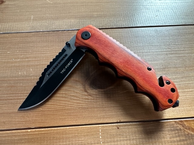 TAC FORCE TF-809WD 8" WOOD 2-TONE SPRING ASSISTED FOLDING KNIFE_画像6