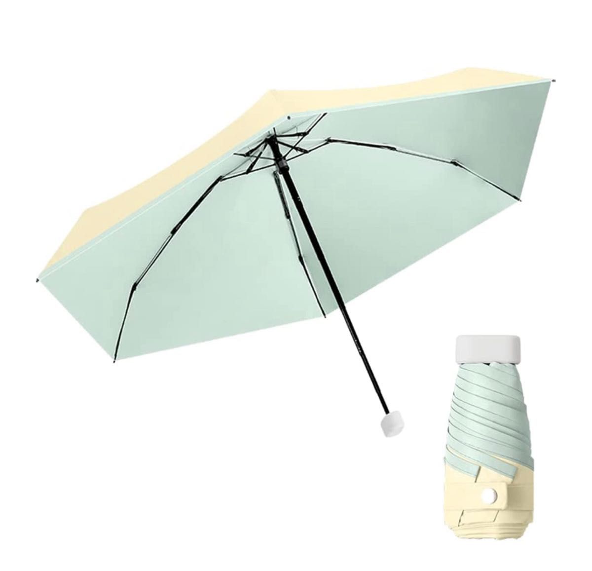 ミニ 折り畳み傘 コンパクト晴雨兼用 日傘 遮光 軽量 傘カバー付き UV