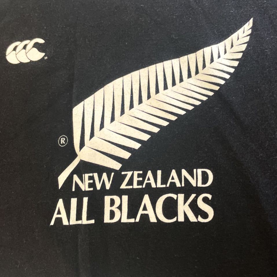 ヴィンテージ ニュージーランド製 ALL BLACKS 半袖Tシャツ 3 ブラックTシャツ ロゴ プリントTシャツ ゆったり S メンズレディース古着の画像5
