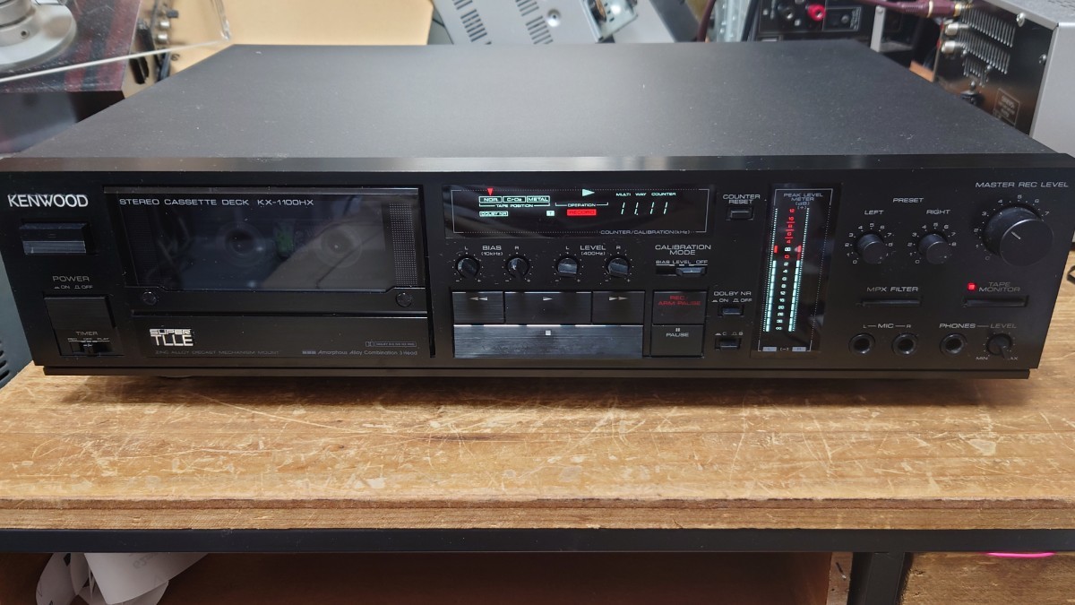 何でも揃う KENWOOD KX-1100HX 3ヘッドカセットデッキ テスト時録音