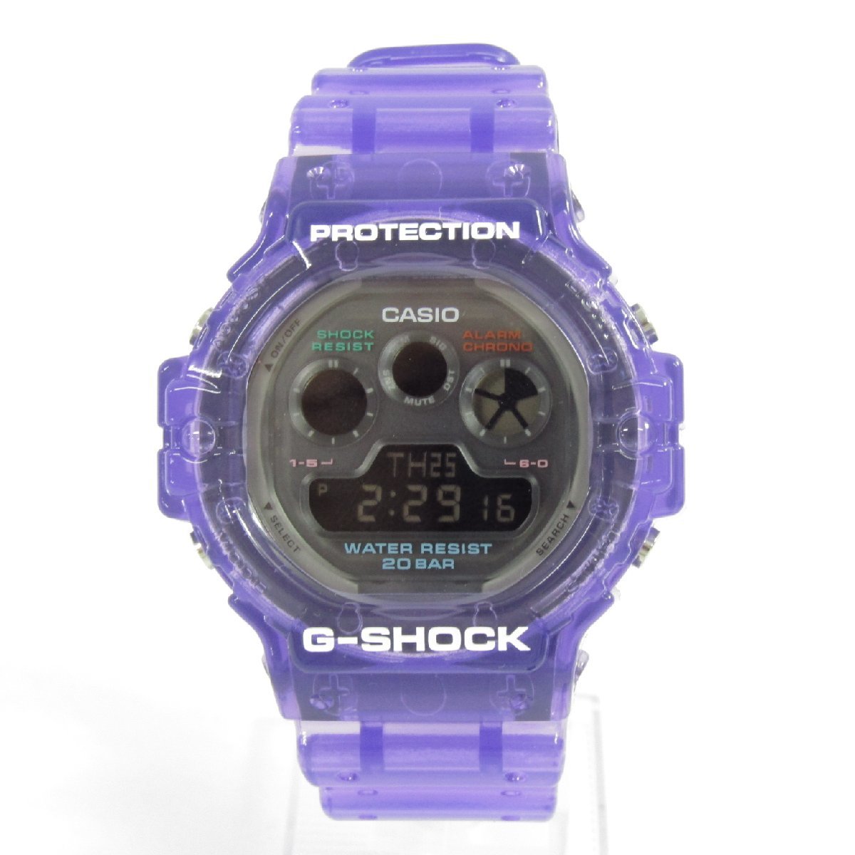 未使用 CASIO カシオ G-SHOCK G-ショック DW-5900JT-6JF クリアスケルトン パープル デジタル 腕時計 ▼AC23933_画像2